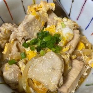 親子丼❤豆苗入り